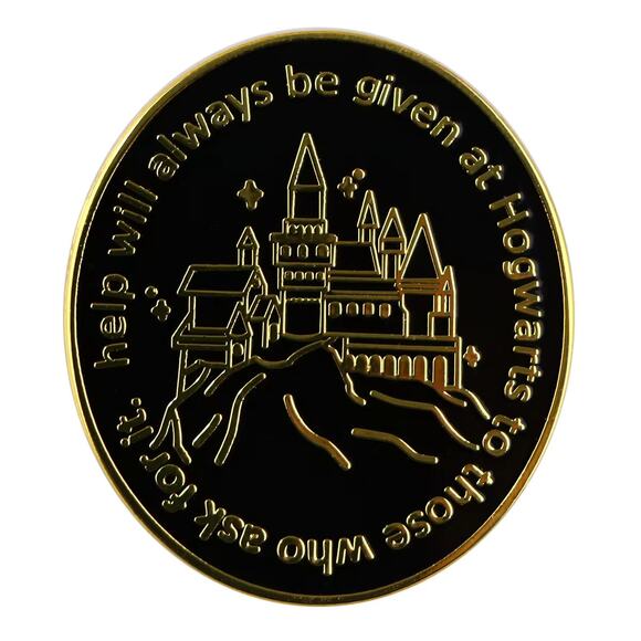 Harry Potter Hogwarts Dumbledore Help Quote Enamel Pin 389-2 - Picture 1 of 6